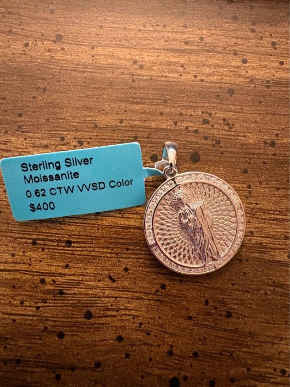 Sterling Silver Moissanite St. Jude